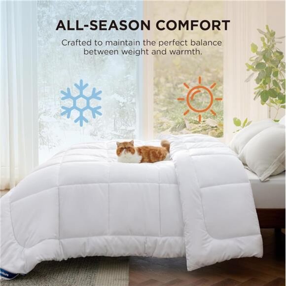 Bedsure Comforter Duvet Insert - Quilted Comforters Queen Size, All Season - Picture 4 of 7